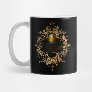 Awesome dark wolf in the night Mug